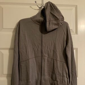 Ibex Women's Medium Shak Lite full-zip merino wool hoodie - stone